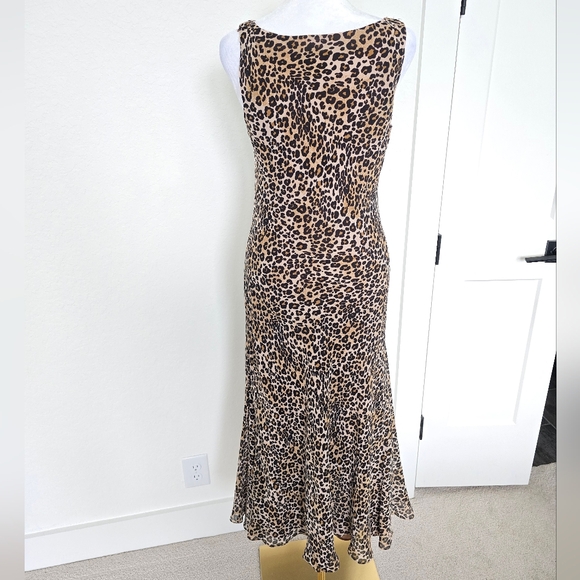 Donna Morgan 100% Silk Leopard Slip Dress – Size 6 - Picture 4 of 6
